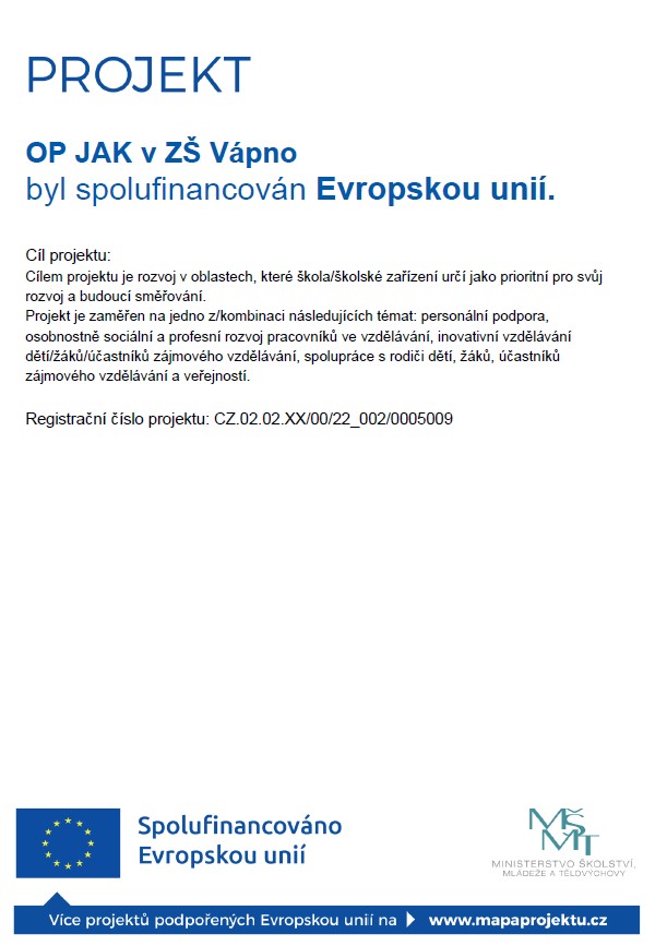 Projekt Operační program Jana Ámose Komenského
